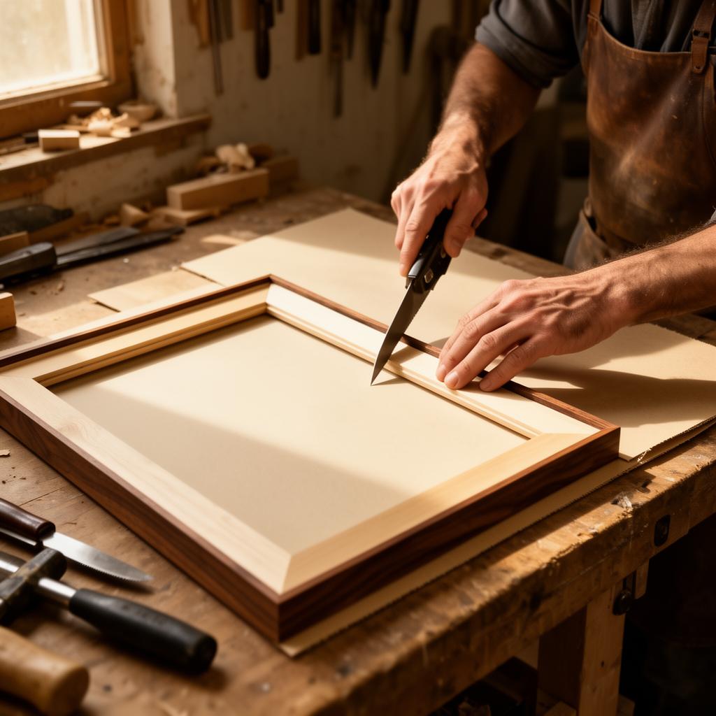 Custom-framed artwork by Sgraffito